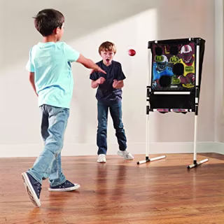 Franklin Sports Kids Football Target Toss with Mini Footballs - Indoor Football Passing Game for Kids - Football Passing Targets