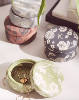 Anthropologie Masey Monogram Trinket Dish