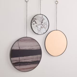 Gilded Pendant Wall Art (Set of 3) - Antique Bronze
