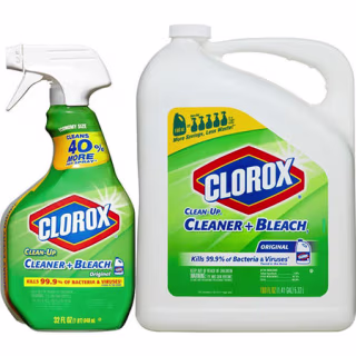 Clorox Clean-Up All-Purpose Cleaner with Bleach, Original, 32 oz. Spray and 180 oz. Refill Bottle
