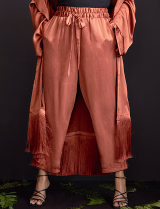 Drawstring Satin Pant