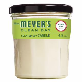 Mrs. Meyer's Clean Day Scented Soy Aromatherapy Candle, 35 Hour Burn Time, Made with Soy Wax, Lemon Verbena, 4.9 oz