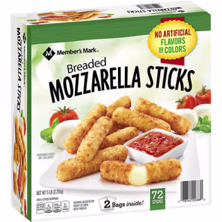 Member's Mark Breaded Mozzarella Sticks, Frozen (72 ct.)