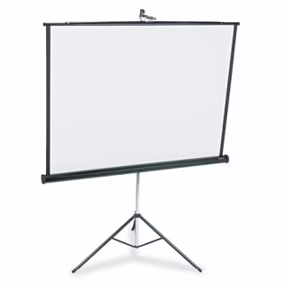 Quartet - Portable Tripod Projection Screen, 60 x 60, White Matte - Black Steel Case