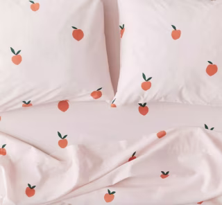Urban Outfitters Allover Peaches Sheet Set