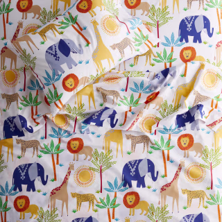 Company Kids(TM) Jungle Animals Organic Cotton Percale Sheet Set