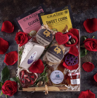 Cheeseboarder Valentine's Day Vegan Cheese & Charcuterie Board