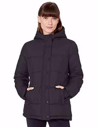 Amazon Essentials Women's Heavy-Weight Long-Sleeve Full-Zip Hooded Puffer Coat