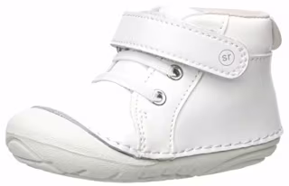 Stride Rite Baby-Boy's Soft Motion Frankie Athletic Sneaker, White, 3.5 W US Infant