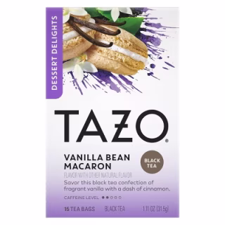 Tazo Vanilla Bean Macaron Dessert Delights Tea Bags