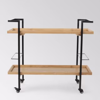 Christopher Knight Home Gerard Industrial Wooden Bar Cart