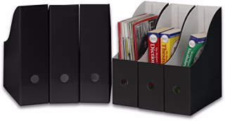 Simple Houseware Black Magazine File (Pack of 6)