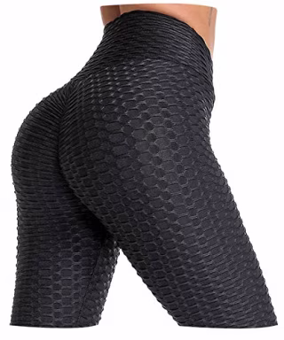 AIMILIA Butt Lifting Anti Cellulite Sexy Leggings for Women High Waisted Yoga Pants Workout Tummy Control Sport Tights Black