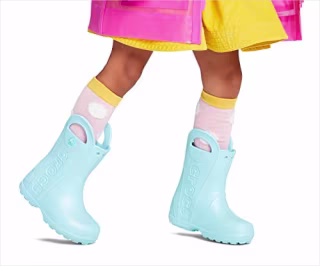 Crocs Kids' Handle It Rain Boots, Easy On for Toddlers, Boys, Girls, Lightweight and Waterproof, Candy Pink, 8 M US Toddler