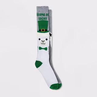 Target "Llama Be Irish Today" St. Patrick's Day Crew Socks