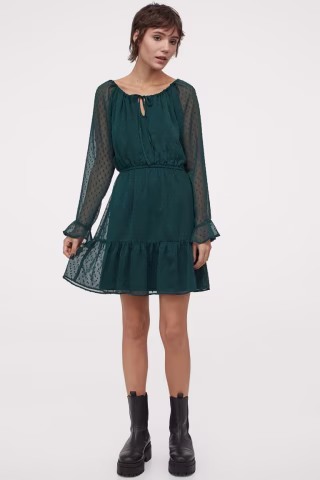 Plumeti Chiffon Dress