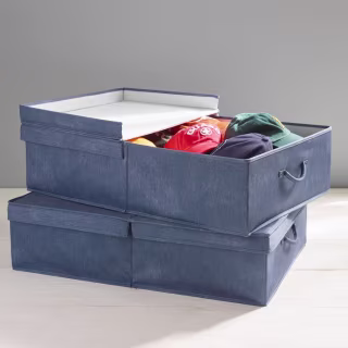 Washed Denim Storage Bin