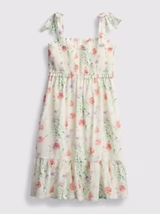Kids Smocked Floral Dress