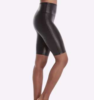 Spanx Faux Leather Bike Short