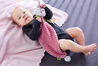 HABA Cuddly Easter Bunny Hops Snuggly Lovey Baby Blankie