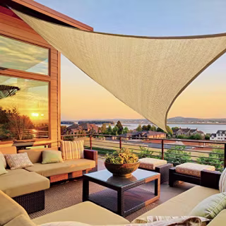Love Story Triangle Blue Sun Shade
