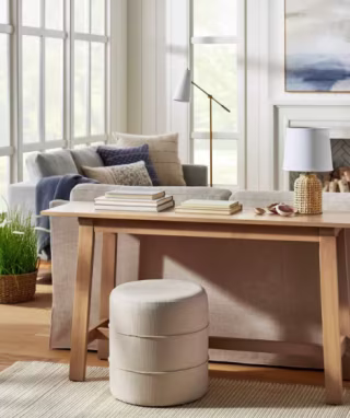 Threshold Catalina Mudcloth Round Ottoman