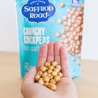 Saffron Road Organic Crunchy Chickpea Snacks-Gluten Free, Non-GMO, Kosher, Vegan - Sea Salt