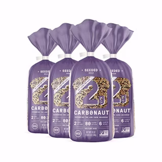 Carbonaut Low Carb Seeded Bread, Non-GMO, Vegan, Sugar Free, Keto Bread (4 pack)