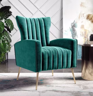 Handy Living Gloucester Channel Tufted Armchair