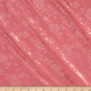 Rose Satin Jacquard Coral