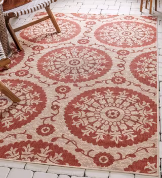 Unique Loom Medallion Geometric Outdoor Area Rug