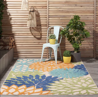 Nourison Aloha Floral Outdoor Area Rug