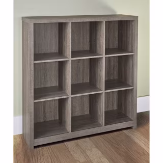 Red Wood Look 9-Cube Storage Organizer