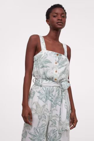Linen-blend Jumpsuit