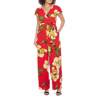 Dr Collection Short Sleeve Floral Jumpsuit