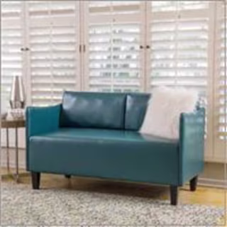 Teal Modern Loveseat