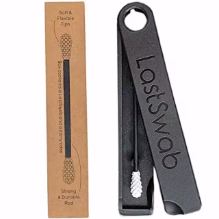 LastSwab Reusable Cotton Swabs for Ear Cleaning by LastObject - Eco Friendly Q tips - Bio-Based Carrying Case - Easy to Clean - Designed in Denmark - Zero Waste Product