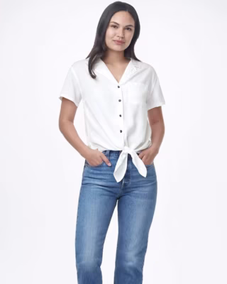 Tentree Meander Tie Front Shirt