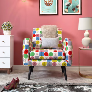 JustRoomy Upholstered Midcentury Accent Chair
