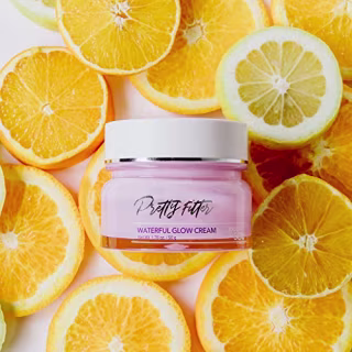 TOUCH IN SOL Pretty Filter Waterful Glow Cream 1.69 fl.oz. (50g) - Moisture Boosting Facial Cream for Makeup, Hypoallergenic Lightweight Fresh Gel Type Cream, Skin Soothing & Sebum Control