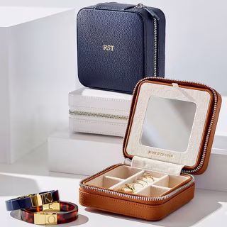 Small Travel Jewelry Case, Foil Debossed