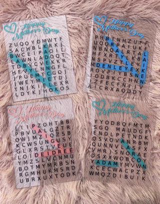 mothers day word search acrylic