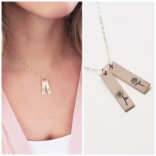 Mother's Day Personalized Jewelry Birth Flower Necklace