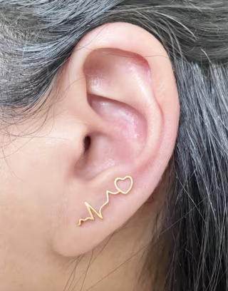 Etsy Heartbeat Climber Earrings