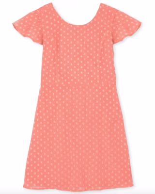 Girls Clip Dot Ruffle Dress