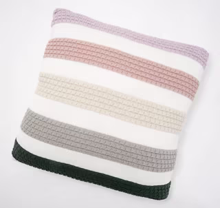 Farm to Home Rainbow Knit Throw Pillow