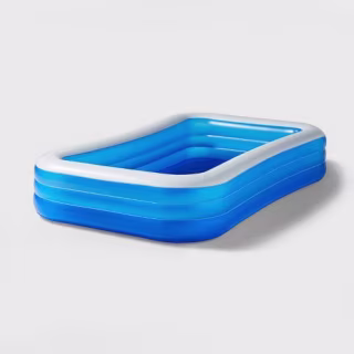10' X 22" Deluxe Rectangular Family Inflatable Above Ground Pool - Sun Squad(TM)