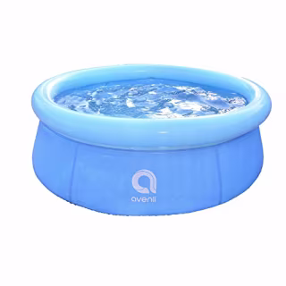 JLeisure Avenli 12014 5.5 Foot x 20 Inch 1 to 2 Person Capacity Prompt Set Above Ground Kid Inflatable Outdoor Backyard Swimming Pool