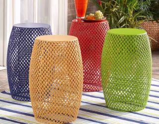 Lattice Barrel Stools