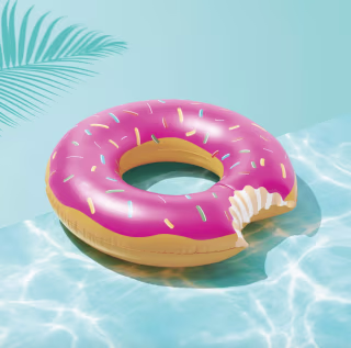 Strawberry Donut Pool Float